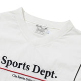 スポーツデプトロゴパイピングナイロンプルオーバー - ホワイト
