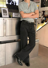 [4SEASON] Flare denim pants(4color)