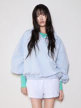Quarter-Zip Balloon Pullover Shirt