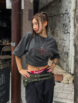 Crack star vintage pigment short sleeves