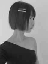 シルバーロゴヘアピン