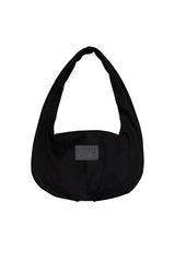 SUEDE STUDDED SHOULDER BAG / BLACK