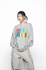 25SS ALIEN RABBIT POPART SWEATSHIRT MELLANGE