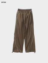 Curve line nylon pants