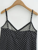Celi Lace Trim Dot Top