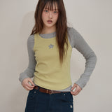Star Cut Out Top SET Layered T-shirt
