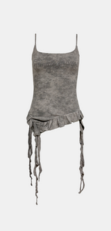 Twist Frill Washed Top