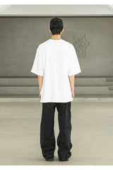 MASSMETAL REAL OVERSIZED SHORT T-SHIRTS MSFTS006-WT