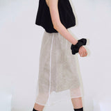 Crinkle Sheer Skirt - 2colors
