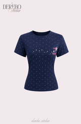 スターライト ドット ラウンド ショートスリーブ Tシャツ
