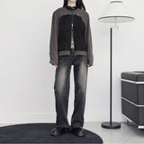 biker suede jumper