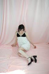 flower point half stockings (white)