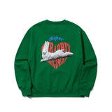 HEART RABBIT CREWNECK GREEN