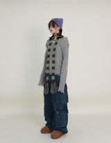 Zelda Double Pocket String Wide Denim Pants