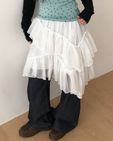 Onel Tiered Midi Skirt