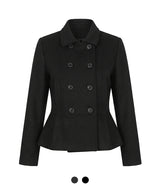 Luna Peplum Double Coat