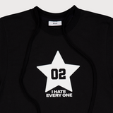  RIBBON ROCK T-SHIRT BLK