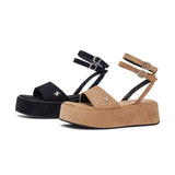 Ankle Strap Platform Sandal(Beige)