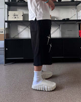 AO cross embroidery Bermuda sweatpants