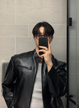  Wayne Biker China Leather Jacket