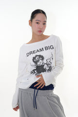 ドリーミングボートネックTシャツ