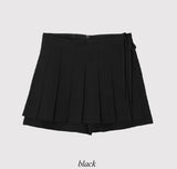 FN Layered Wrap Pleated Skirt Pants (3color)