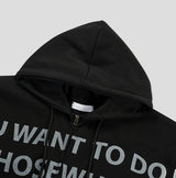 Wanted Lettering Crop Hood Zip-Up