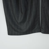 stripe curved wide slacks
