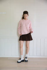 SNUGGY CABLE WOOL SWEATER (3 COLORS)