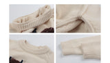 3D Embroidery Ribbon Fleece Deco Knit Sweater