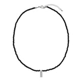 [1013] Black Mini Beads Necklace