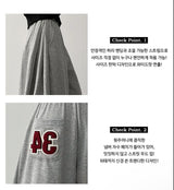 Muit Side Pintuck Back Pocket Number Patch Training Wide Pants