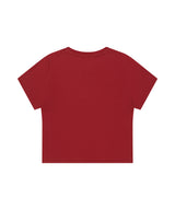 ゴシックアップリケクロップTシャツ_レッド