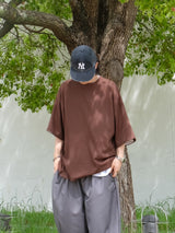 [SEMADE] HARBOR Waffle Round Neck Half 1/2 T