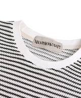 Wave Stripe Half Knit T-Shirt
