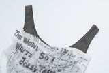 Brenna Lettering Strap Top