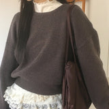 Hio Lace Side Shirring Turtleneck T-shirt