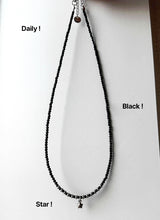 Black Star Beads Pendant Necklace