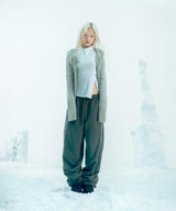 Fleece Lined Nylon Pants / Charcoal