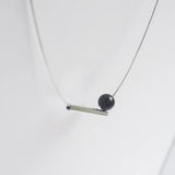 Black Agate with Tube Necklace