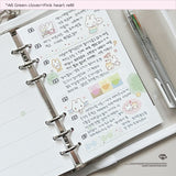 A6 Green clover+Pink Heart refill