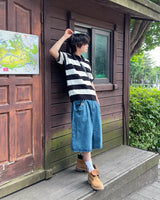 ブリンカラーストライプニット