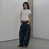 スラッシュピンタックTシャツ (WHITE)