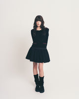 sailor stripe top / black