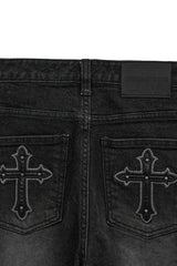 cross boots cut (black)