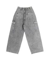 [U-DENIM/Planning Products] サマーピンタックワイドカーゴデニムパンツ