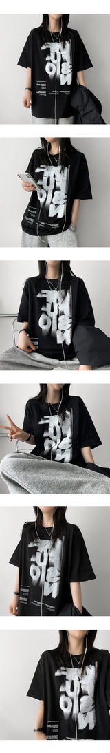 Diffusion oversized-fit short-sleeved T-shirt