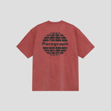 ウォッシュ加工サークルロゴTシャツ - BRICK