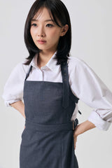 ASTRAL BUCKLE MINI DRESS / CHARCOAL