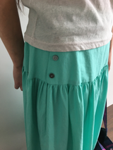 Liang button frill long skirt (4color)